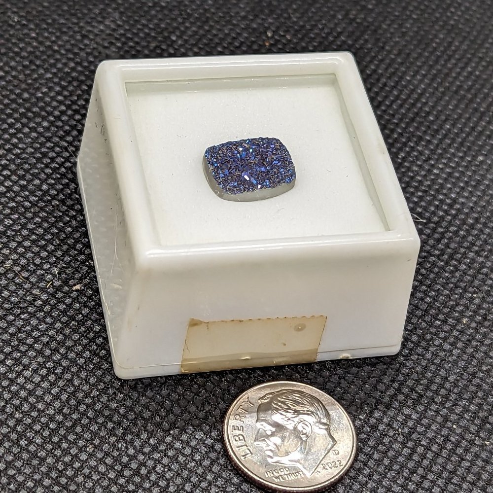 Druzy Quartz Cab 12x10mm